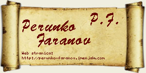 Perunko Faranov vizit kartica